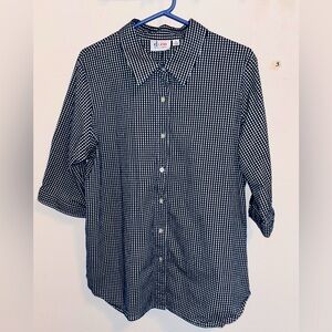 D&Co black & white check top 1X